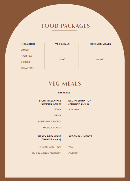 Sample menu