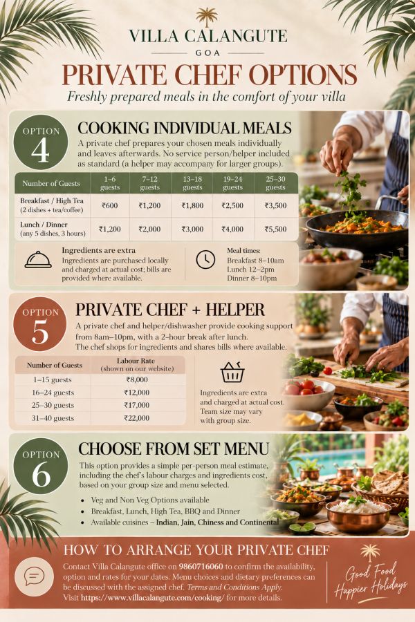 Sample menu